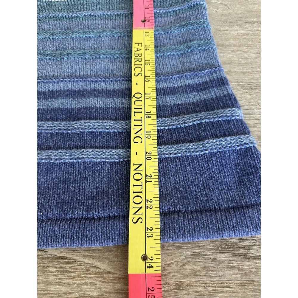 L L Bean Sweater Womens Stripe VTG 90s Heavy Cotton Sweater Cabin Core Size S - Picture 7 of 9